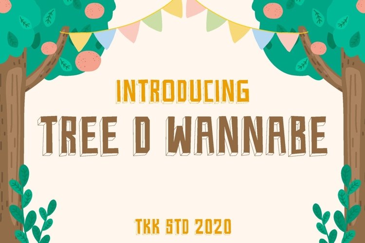 Tree D Wannabe - Kids Block Font example image 1
