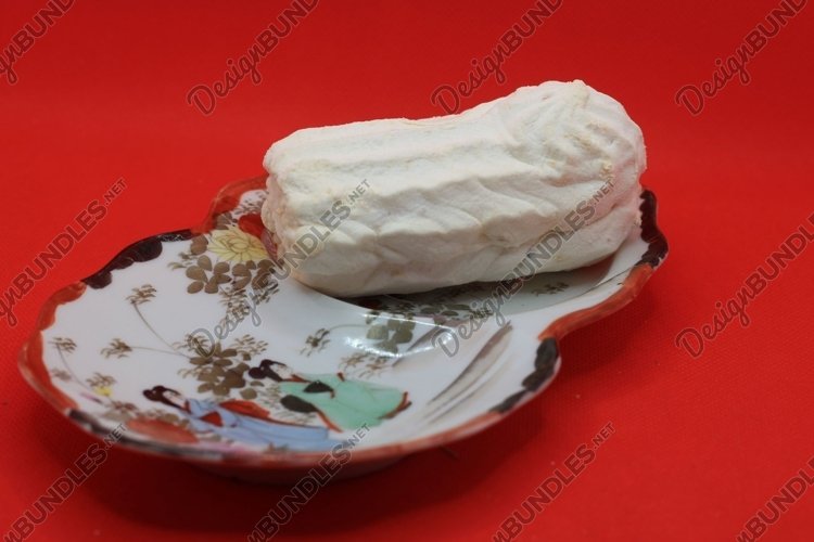 marshmallows on a vintage plate example image 1