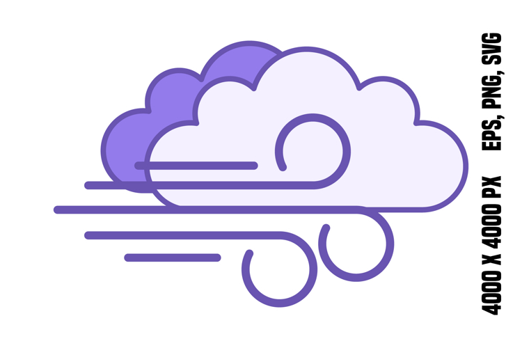 Colored Wind Icon