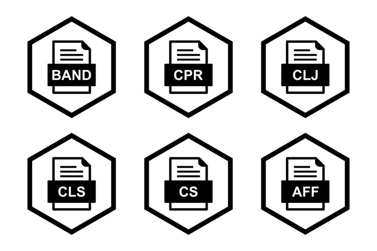 Set Of File Formats Icons