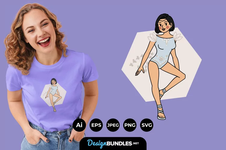 Female at the Carnival for T-Shirt Design