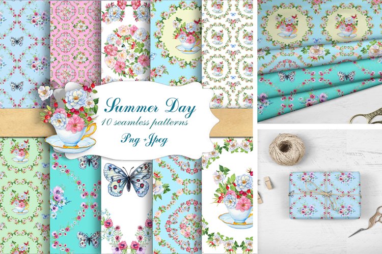 Summer Seamless Pattern example image 1