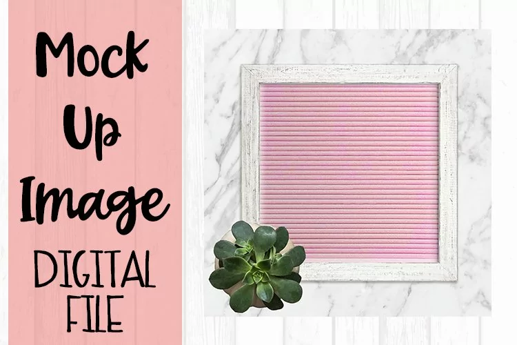 Chic Pink Letter Board Crafters Mock Up