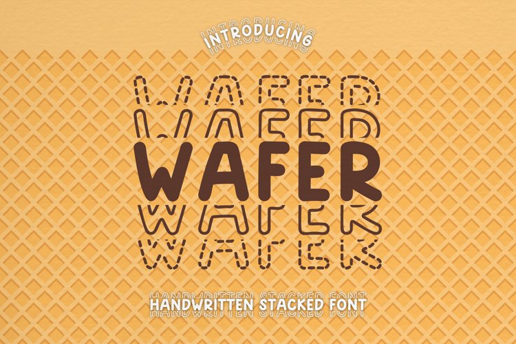 Wafer - A Playful Handwritten Stacked Font example image 1