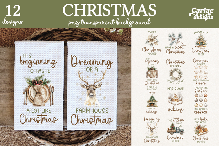 Christmas Kitchen Towel Sublimation Bundle
