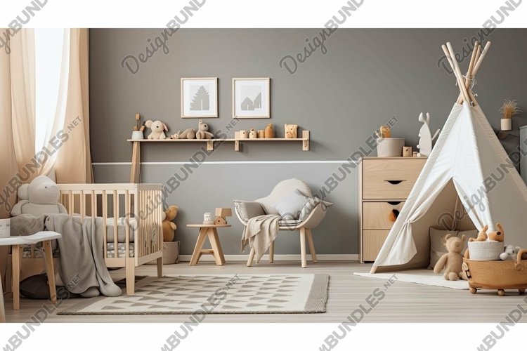 scandinavian nursery interior