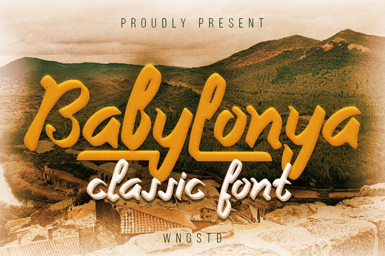 Babylonya - a gorgeous and cursive paint brush font example image 1