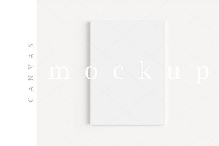 A4 Canvas Mockup Display Simple Modern Painting Mockup/M156 example image 1