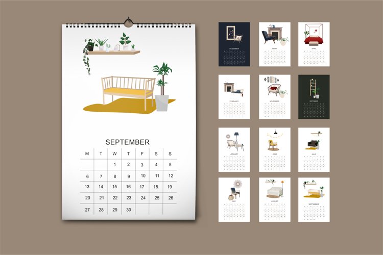 Download Calendar 2021 Instant Download Print Planner Minimalism 972497 Digital Design Bundles