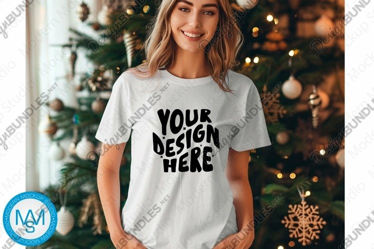 White Tshirt Mockup Image 7