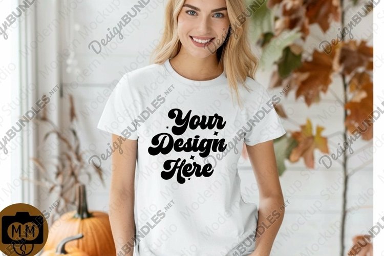 White Tshirt Mockup Image 22