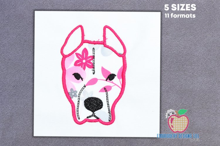 American Pit Bull Terrier Applique example image 1