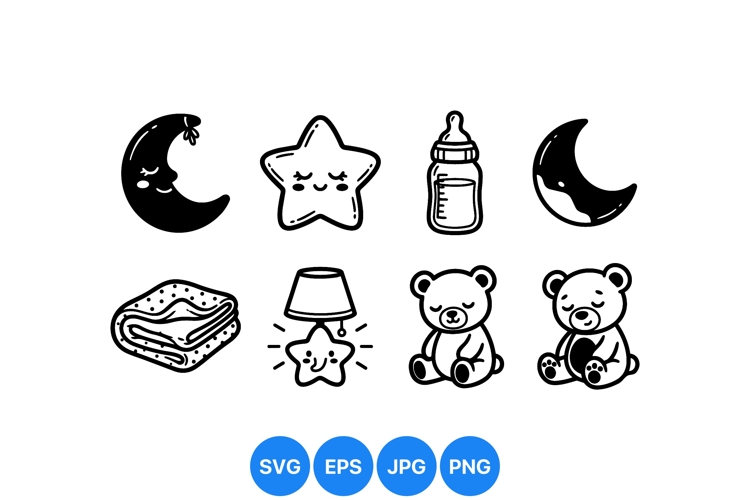 Cute Baby Nursery Icon SVG for Crafts