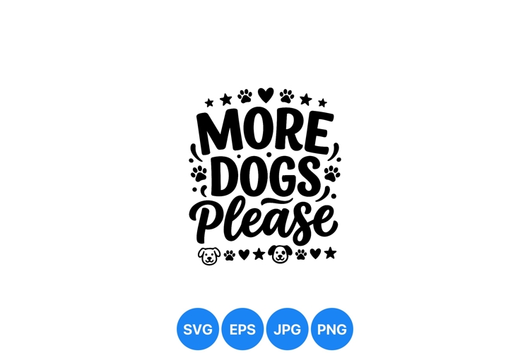 Dog Lover Typography Clipart Design With Paws