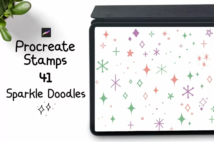 Procreate Stamps 41 Sparkles doodles