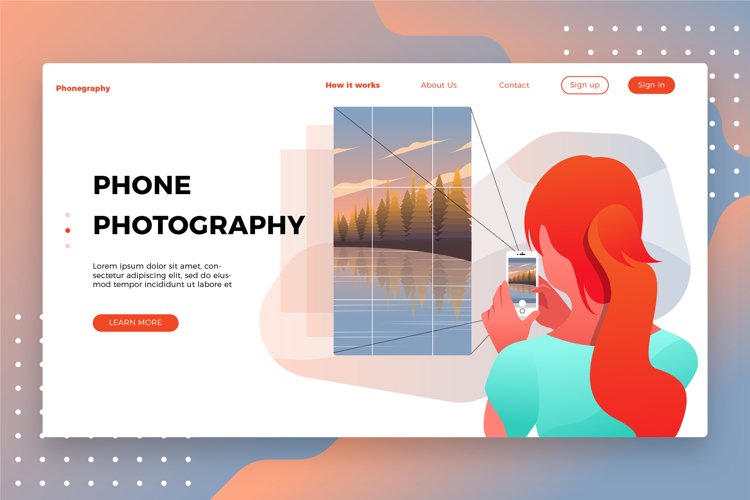 Photography Phone-Banner   Landing Page