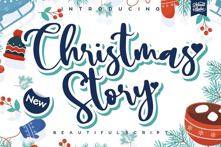 Christmas Story - Beautiful Script Font example image 1