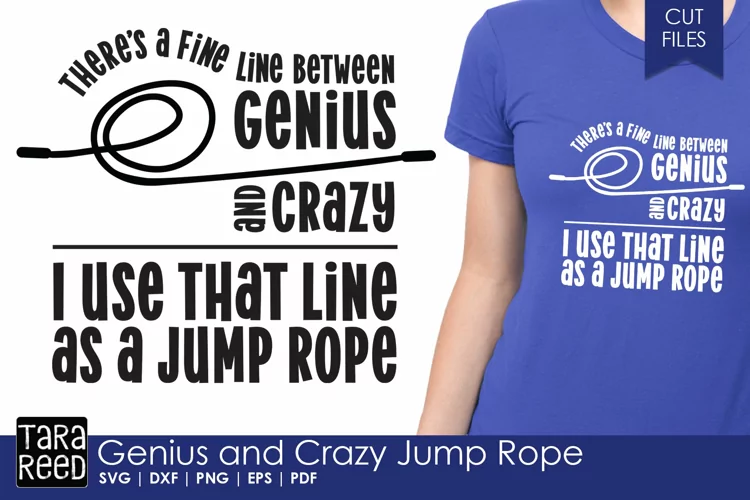 Genius and Crazy Jump Rope - Humor SVG and Cut Files