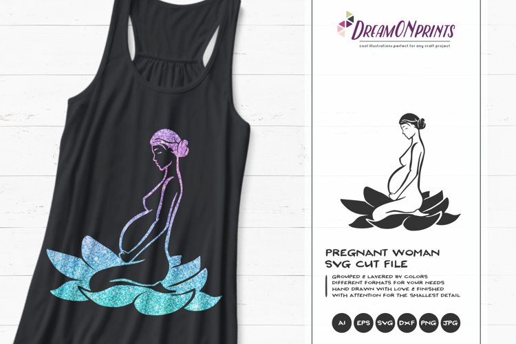 Pregnant Woman SVG | Lotus SVG example image 1