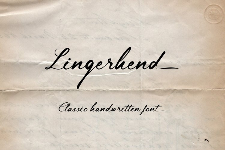 Lingerhend - Classic Script Font example image 1