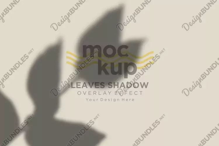 Leaves Shadow Overlay Effect Mockup