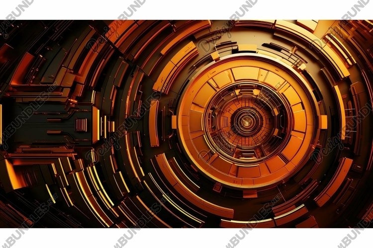 vibrant futuristic orange background example image 1