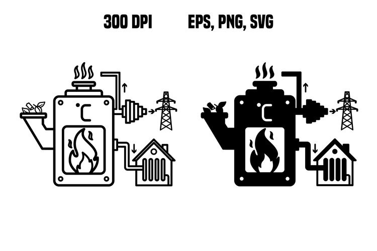 Biomass Energy Converter Icons example image 1