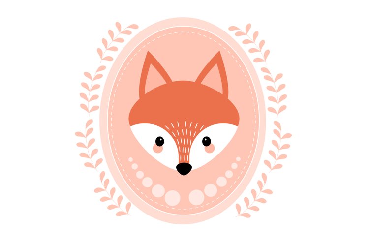 Cute fox svg, Fox illustrations example image 1