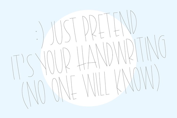 SKETCH FONT BUNDLE - 4 Single Line Fonts