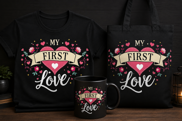 My First Love PNG | Romantic Valentine’s Day Design