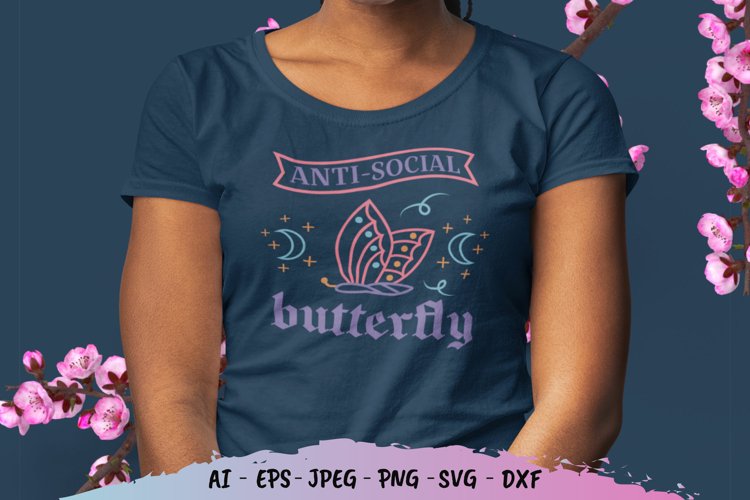 Antisocial Butterfly Svg Image 21