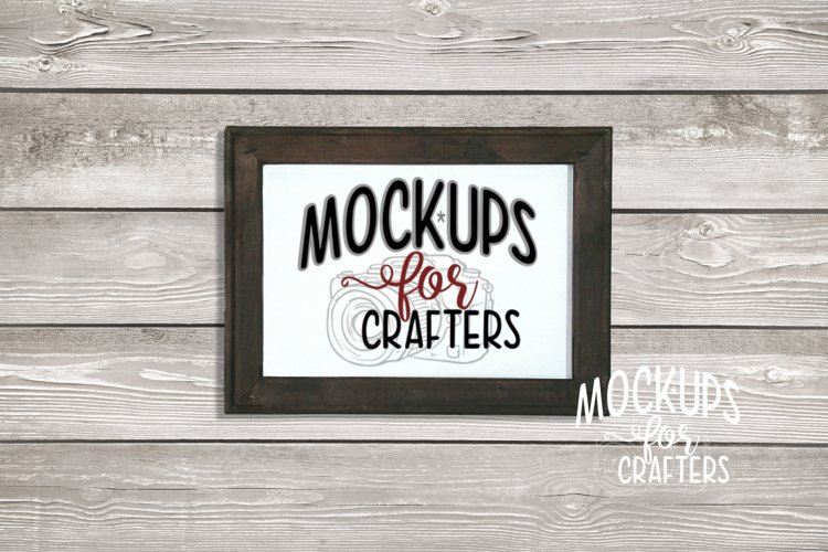 Reverse Canvas 9 x 12, dark stain MOCK-UP example image 1