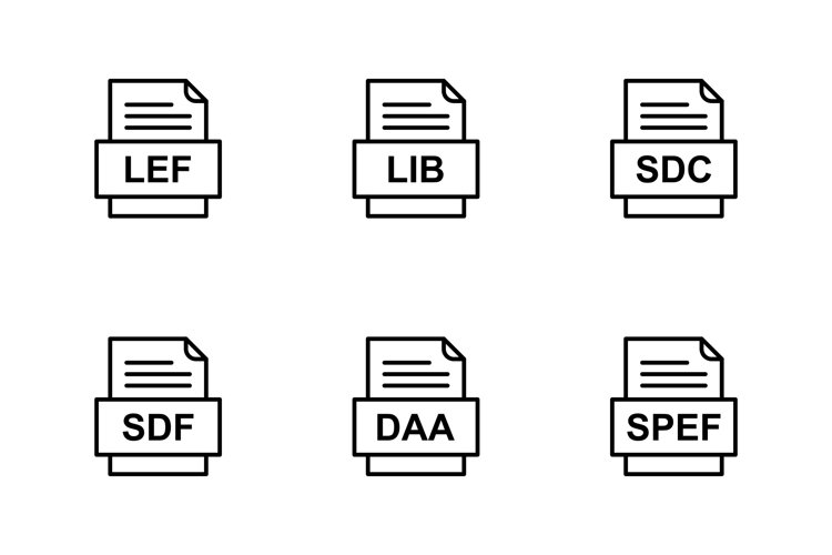 Set Of File Formats Icons example image 1