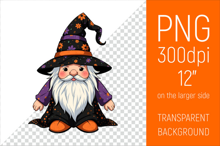 Halloween Gnome Clipart |Halloween Party Design example image 1