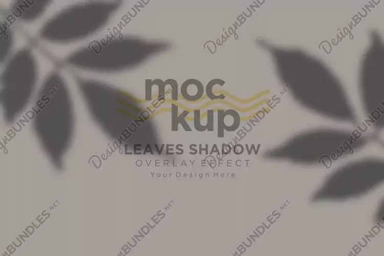 Leaves Shadow Overlay Effect Mockup
