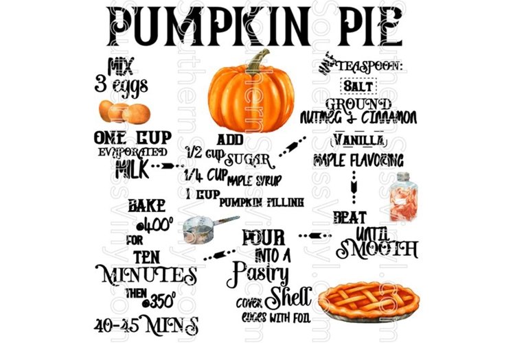 Pumpkin Pie Recipe Printable