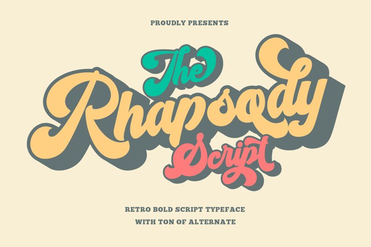 Rhapsody - Retro Bold Script example image 1