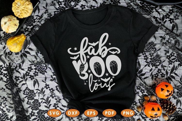 Fab-boo-lous, Halloween Quotes SVG, Halloween SVG DXF PNG example image 1