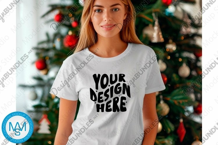 White Tshirt Mockup Image 11