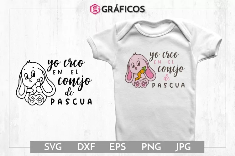 Yo creo en el conejo de Pascua SVG - Diseño niños Pascua