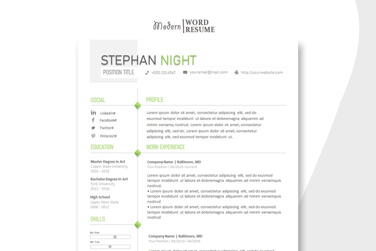 2020 Resume Template | Cover Letter | Reference Page example image 1