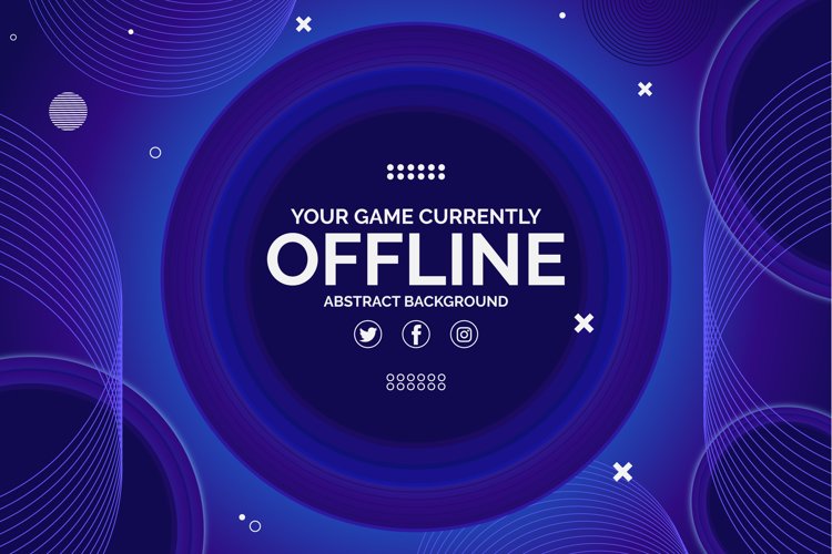 Abstract Offline Twitch Banner
