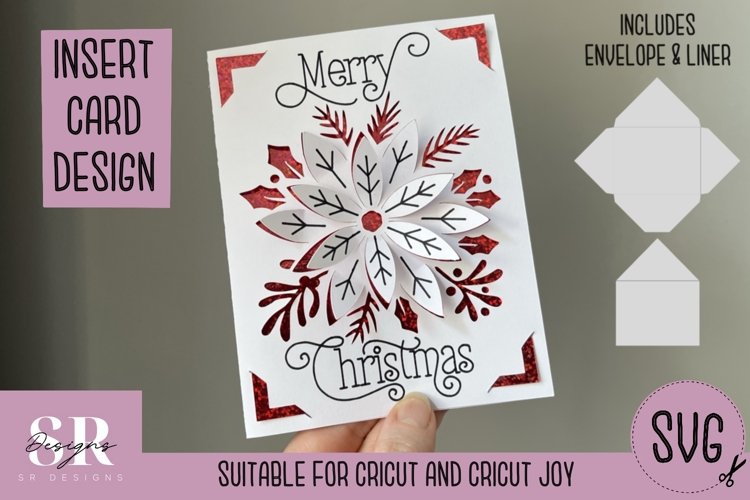 3D Christmas insert card design| Paper cutting | Cricut Joy