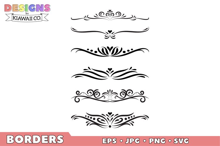 Flourish Borders Pack 2 EPS, JPG, PNG, SVG example image 1