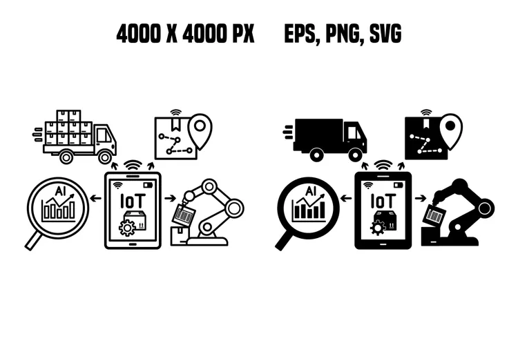 Automated Supply Chain Icons