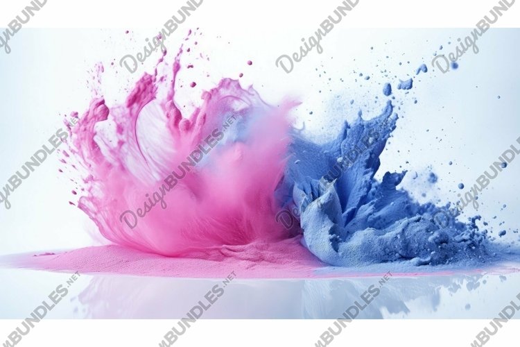 delicate blue pink powder example image 1