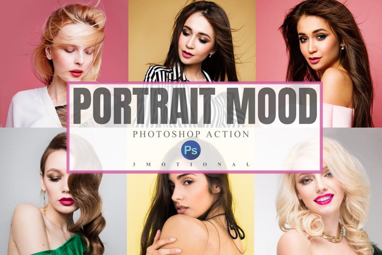 22 Portrait Mood Photoshop Action, ACR, LUT Presets example image 1