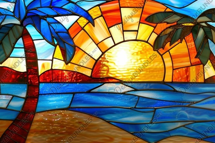 Stained Glass Texture Image 15