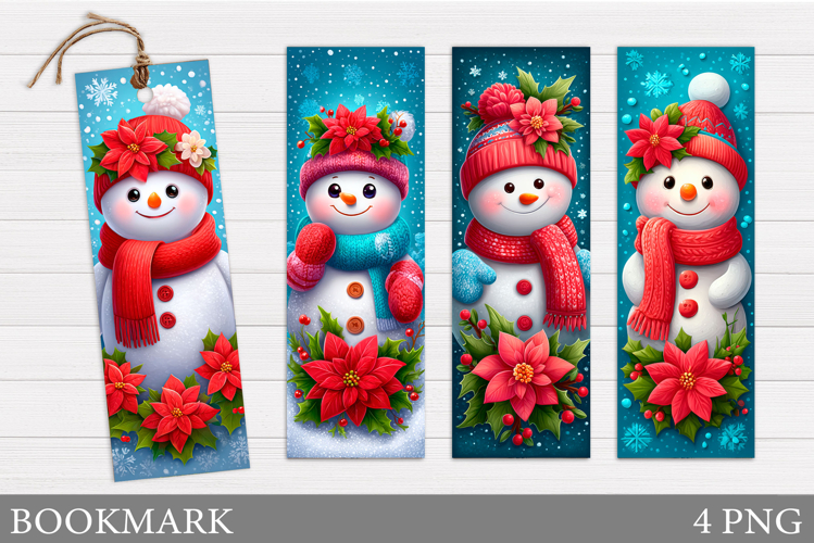 Snowman Bookmark Sublimation. Christmas Bookmark Design
