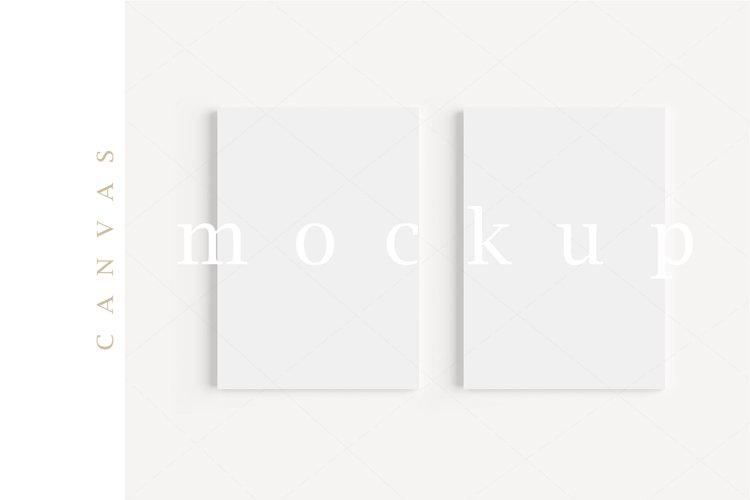 A4 Canvas Mockup Display Simple Modern Painting Mockup/M151 example image 1